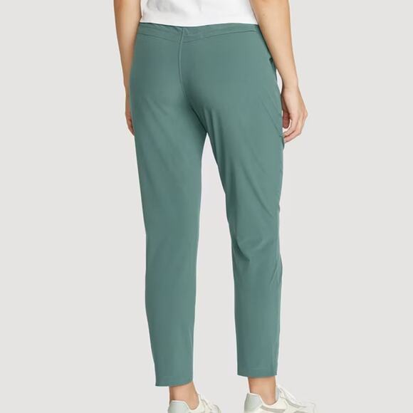 Eddie Bauer Women's Departure Ankle Pants In Alpine Green Size L Athleisure Gorp - Picture 3 of 15